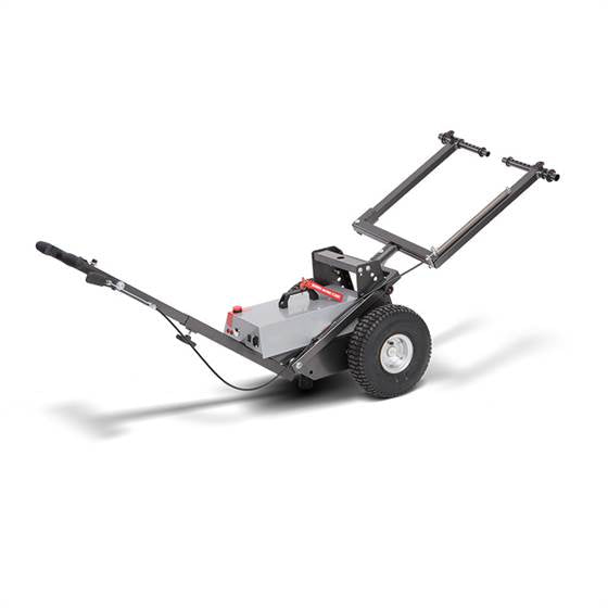 Freigestelltes Bild des TowFLEXX TF1 Flugzeugschleppers, speziell entworfen für größere Kleinflugzeuge. Dieser kompakte und effiziente Schlepper zeichnet sich durch seine robuste Bauweise und leistungsstarke Elektroantriebstechnologie aus, ideal für den Einsatz in Hangars und Flughafenbereichen. Der TF1 bietet eine zuverlässige Lösung für das sichere und präzise Manövrieren von Flugzeugen.